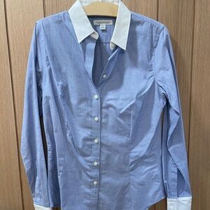 Banana Republic Women’s Top Non-Iron Tailored Button Up Long Sleeve Shirt Size 8